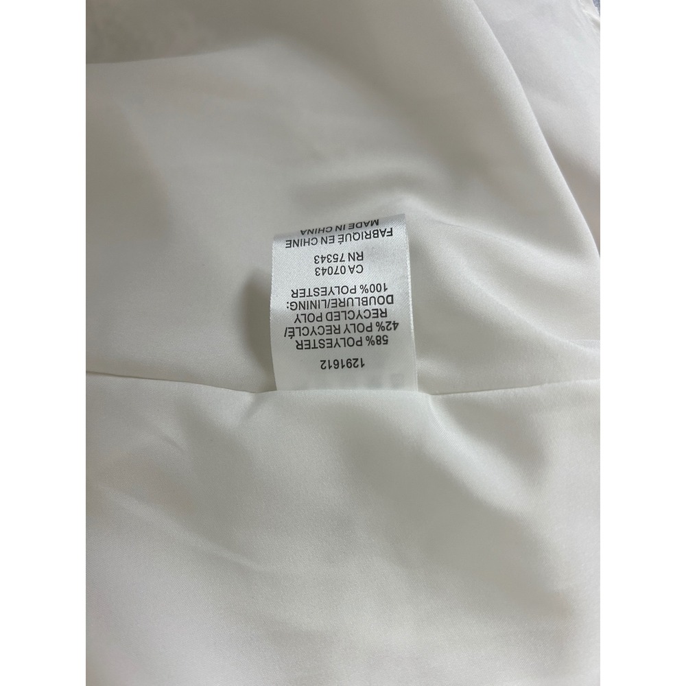 CAROLINE CONSTAS Off white midi dress chiffon NWT Size Medium - Picture 5 of 5